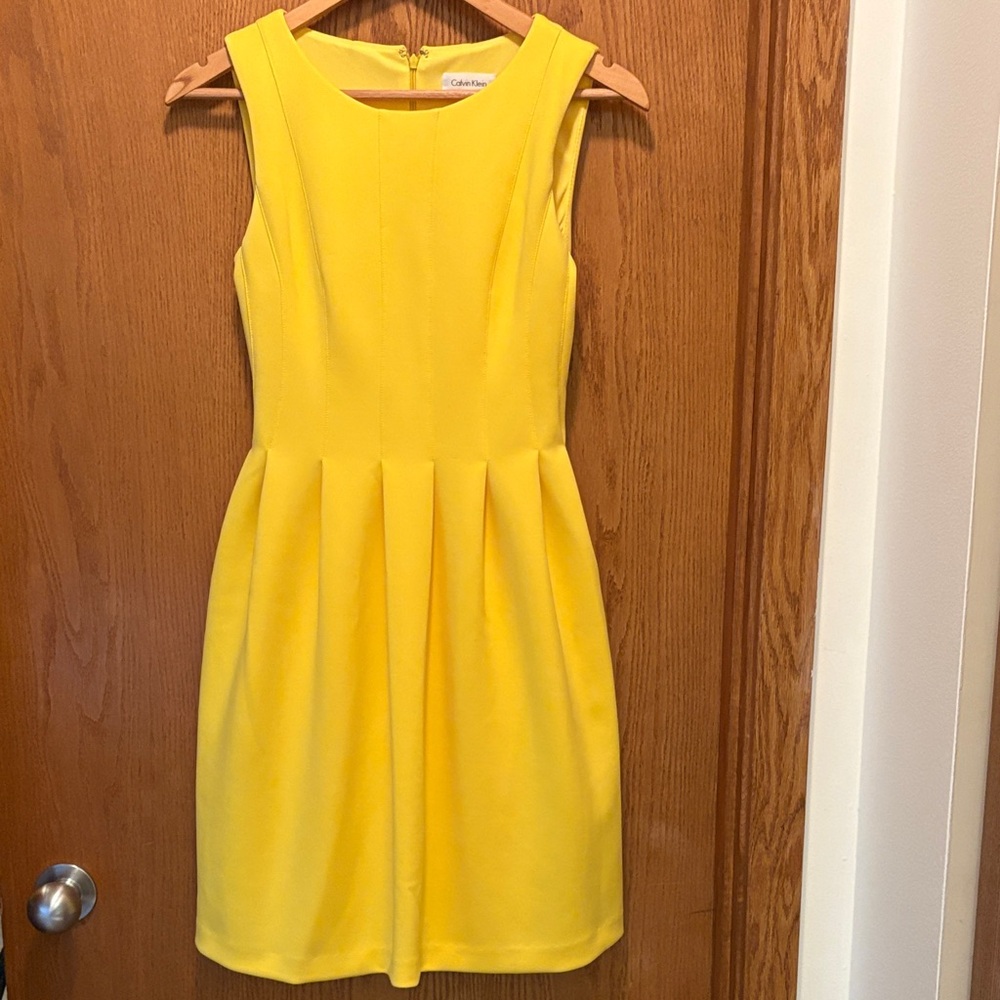 Calvin Klein Vibrant Yellow Mini Dress